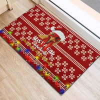 Just A Girl Who Loves Christmas And Chickens Christmas Rubber Doormat Funny Xmas Holiday Patterns - Wonder Print Shop