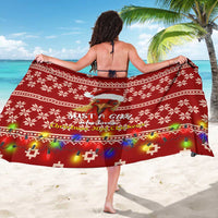 Just A Girl Who Loves Christmas And Chickens Christmas Sarong Funny Xmas Holiday Patterns - Wonder Print Shop