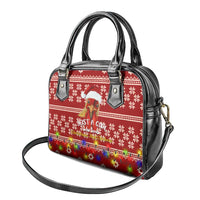Just A Girl Who Loves Christmas And Chickens Christmas Shoulder Handbag Funny Xmas Holiday Patterns - Wonder Print Shop
