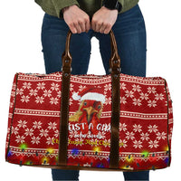 Just A Girl Who Loves Christmas And Chickens Christmas Travel Bag Funny Xmas Holiday Patterns - Wonder Print Shop