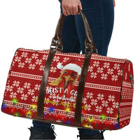 Just A Girl Who Loves Christmas And Chickens Christmas Travel Bag Funny Xmas Holiday Patterns - Wonder Print Shop