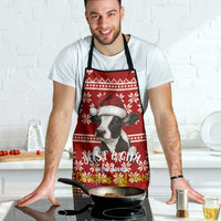 Just A Girl Who Loves Christmas And Cows Christmas Apron Funny Xmas Holiday Patterns - Wonder Print Shop