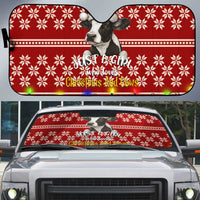 Just A Girl Who Loves Christmas And Cows Christmas Auto Sun Shade Funny Xmas Holiday Patterns - Wonder Print Shop