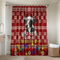 Just A Girl Who Loves Christmas And Cows Christmas Bathroom Set Funny Xmas Holiday Patterns - Wonder Print Shop