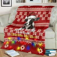 Just A Girl Who Loves Christmas And Cows Christmas Blanket Funny Xmas Holiday Patterns - Wonder Print Shop