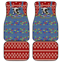 Just A Girl Who Loves Christmas And Cows Christmas Car Mats Funny Xmas Holiday Patterns - Wonder Print Shop