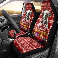Just A Girl Who Loves Christmas And Cows Christmas Car Seat Cover Funny Xmas Holiday Patterns - Wonder Print Shop