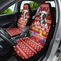Just A Girl Who Loves Christmas And Cows Christmas Car Seat Cover Funny Xmas Holiday Patterns - Wonder Print Shop