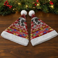 Just A Girl Who Loves Christmas And Cows Christmas Santa Hat Funny Xmas Holiday Patterns - Wonder Print Shop