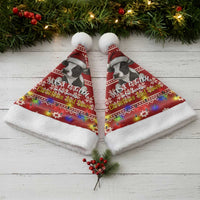 Just A Girl Who Loves Christmas And Cows Christmas Santa Hat Funny Xmas Holiday Patterns - Wonder Print Shop