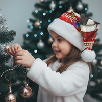 Just A Girl Who Loves Christmas And Cows Christmas Santa Hat Funny Xmas Holiday Patterns - Wonder Print Shop