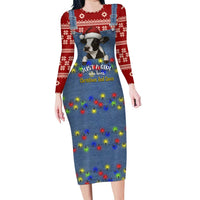 Just A Girl Who Loves Christmas And Cows Christmas Family Matching Long Sleeve Bodycon Dress and Hawaiian Shirt Funny Xmas Holiday Patterns - Wonder Print Shop
