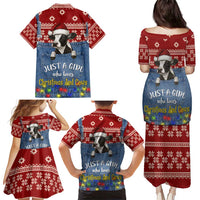 Just A Girl Who Loves Christmas And Cows Christmas Family Matching Puletasi and Hawaiian Shirt Funny Xmas Holiday Patterns - Wonder Print Shop