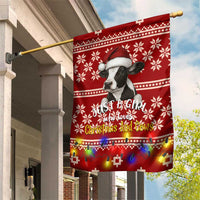 Just A Girl Who Loves Christmas And Cows Christmas Garden Flag Funny Xmas Holiday Patterns - Wonder Print Shop