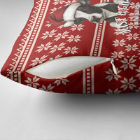 Just A Girl Who Loves Christmas And Cows Christmas Pillow Cover Funny Xmas Holiday Patterns - Wonder Print Shop