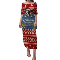 Just A Girl Who Loves Christmas And Cows Christmas Puletasi Funny Xmas Holiday Patterns - Wonder Print Shop