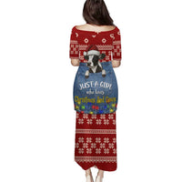 Just A Girl Who Loves Christmas And Cows Christmas Puletasi Funny Xmas Holiday Patterns - Wonder Print Shop