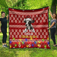 Just A Girl Who Loves Christmas And Cows Christmas Quilt Funny Xmas Holiday Patterns - Wonder Print Shop