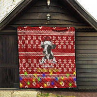 Just A Girl Who Loves Christmas And Cows Christmas Quilt Funny Xmas Holiday Patterns - Wonder Print Shop