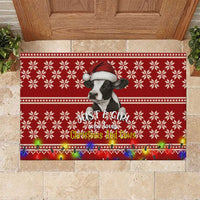 Just A Girl Who Loves Christmas And Cows Christmas Rubber Doormat Funny Xmas Holiday Patterns - Wonder Print Shop