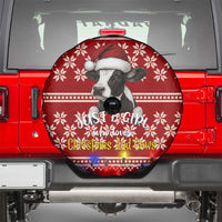 Just A Girl Who Loves Christmas And Cows Christmas Spare Tire Cover Funny Xmas Holiday Patterns - Wonder Print Shop