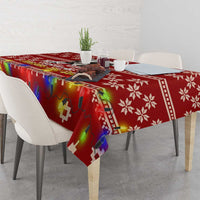 Just A Girl Who Loves Christmas And Cows Christmas Tablecloth Funny Xmas Holiday Patterns - Wonder Print Shop