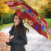 Just A Girl Who Loves Christmas And Cows Christmas Umbrella Funny Xmas Holiday Patterns - Wonder Print Shop