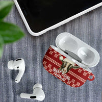 Just A Girl Who Loves Christmas And Goats Ugly Christma AirPods Case Funny Xmas Holiday Patterns - Wonder Print Shop