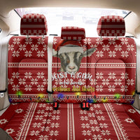 Just A Girl Who Loves Christmas And Goats Ugly Christma Back Car Seat Cover Funny Xmas Holiday Patterns - Wonder Print Shop