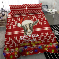 Just A Girl Who Loves Christmas And Goats Ugly Christma Bedding Set Funny Xmas Holiday Patterns - Wonder Print Shop