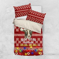 Just A Girl Who Loves Christmas And Goats Ugly Christma Bedding Set Funny Xmas Holiday Patterns - Wonder Print Shop