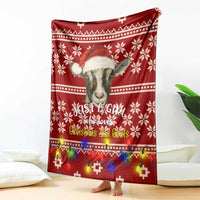 Just A Girl Who Loves Christmas And Goats Ugly Christma Blanket Funny Xmas Holiday Patterns - Wonder Print Shop