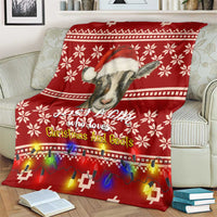 Just A Girl Who Loves Christmas And Goats Ugly Christma Blanket Funny Xmas Holiday Patterns - Wonder Print Shop