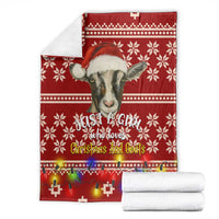 Just A Girl Who Loves Christmas And Goats Ugly Christma Blanket Funny Xmas Holiday Patterns - Wonder Print Shop