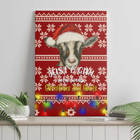 Just A Girl Who Loves Christmas And Goats Ugly Christma Canvas Wall Art Funny Xmas Holiday Patterns - Wonder Print Shop