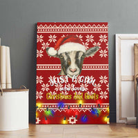 Just A Girl Who Loves Christmas And Goats Ugly Christma Canvas Wall Art Funny Xmas Holiday Patterns - Wonder Print Shop