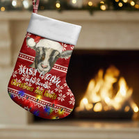 Just A Girl Who Loves Christmas And Goats Ugly Christma Christmas Stocking Funny Xmas Holiday Patterns - Wonder Print Shop