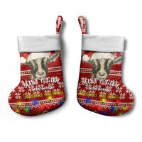 Just A Girl Who Loves Christmas And Goats Ugly Christma Christmas Stocking Funny Xmas Holiday Patterns - Wonder Print Shop