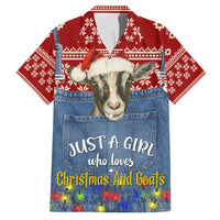 Just A Girl Who Loves Christmas And Goats Ugly Christma Family Matching Long Sleeve Bodycon Dress and Hawaiian Shirt Funny Xmas Holiday Patterns - Wonder Print Shop