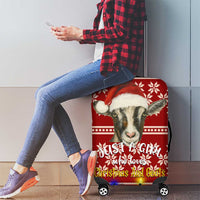 Just A Girl Who Loves Christmas And Goats Ugly Christma Luggage Cover Funny Xmas Holiday Patterns - Wonder Print Shop