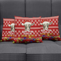 Just A Girl Who Loves Christmas And Goats Ugly Christma Pillow Cover Funny Xmas Holiday Patterns - Wonder Print Shop