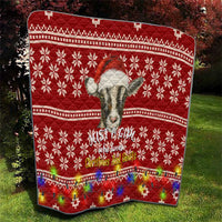 Just A Girl Who Loves Christmas And Goats Ugly Christma Quilt Funny Xmas Holiday Patterns - Wonder Print Shop