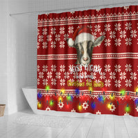 Just A Girl Who Loves Christmas And Goats Ugly Christma Shower Curtain Funny Xmas Holiday Patterns - Wonder Print Shop