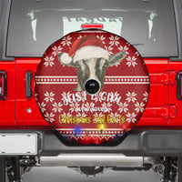 Just A Girl Who Loves Christmas And Goats Ugly Christma Spare Tire Cover Funny Xmas Holiday Patterns - Wonder Print Shop