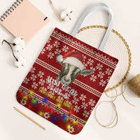Just A Girl Who Loves Christmas And Goats Ugly Christma Tote Bag Funny Xmas Holiday Patterns - Wonder Print Shop