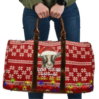 Just A Girl Who Loves Christmas And Goats Ugly Christma Travel Bag Funny Xmas Holiday Patterns - Wonder Print Shop