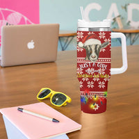 Just A Girl Who Loves Christmas And Goats Ugly Christma Tumbler With Handle Funny Xmas Holiday Patterns - Wonder Print Shop
