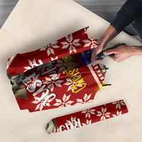 Just A Girl Who Loves Christmas And Goats Ugly Christma Umbrella Funny Xmas Holiday Patterns - Wonder Print Shop