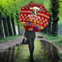 Just A Girl Who Loves Christmas And Goats Ugly Christma Umbrella Funny Xmas Holiday Patterns - Wonder Print Shop