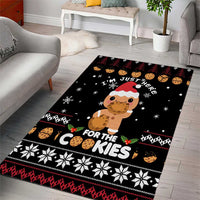 Just Here For The Cookies Christmas Area Rug Funny Xmas Holiday Patterns - Wonder Print Shop